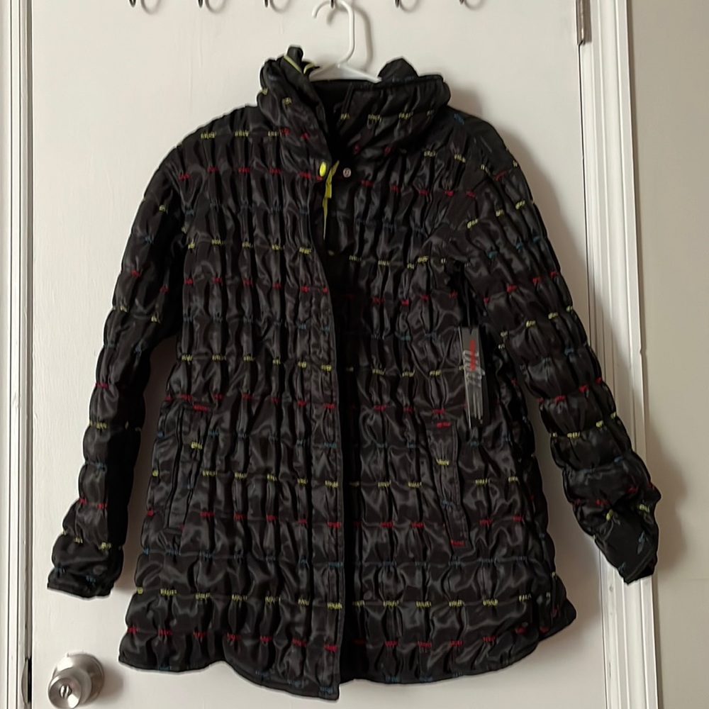 NWT Reversible Winter Coat- black and multicolored